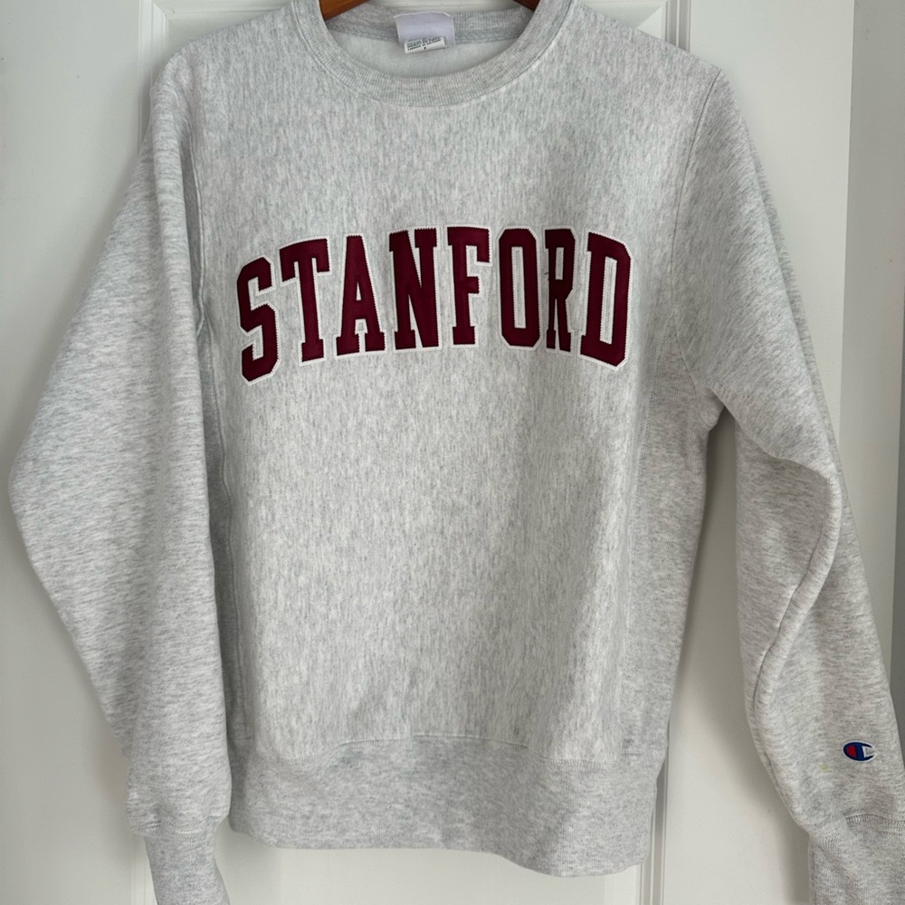 Champion Light Gray Stanford Oversized Crew Neck Sweatshirt